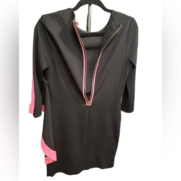 Ted Baker Women's Black Betriss One Side Draped Dress Size 3 - Picture 3 of 15